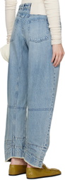 Jil Sander Blue Darted Jeans
