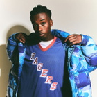 Members of the Rage Men's Camo Puffer Jacket in Blue