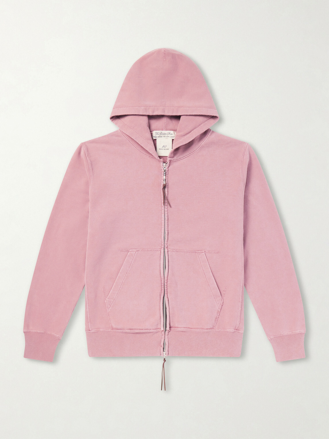Remi Relief - Cotton-Jersey Zip-Up Hoodie - Pink
