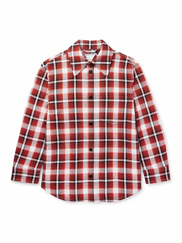 Photo: Bottega Veneta - Checked Woven Overshirt - Red
