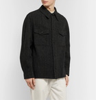 Isabel Marant - Gervon Herringbone Mélange Virgin Wool Overshirt - Black