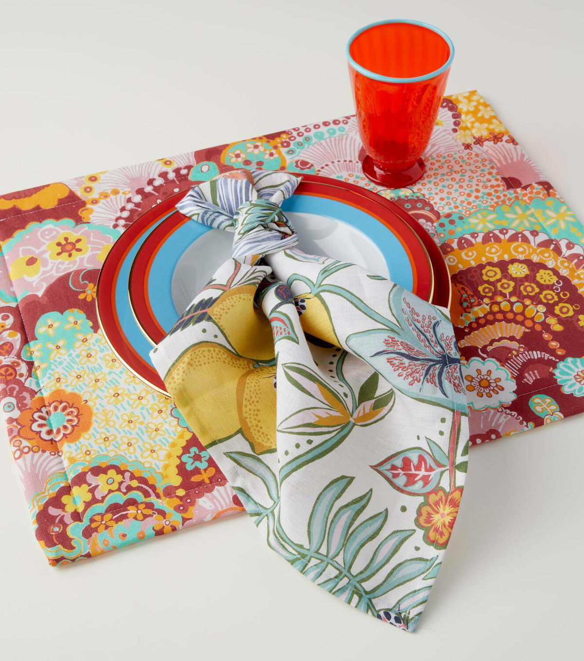 La DoubleJ Botanical set of 2 linen napkins