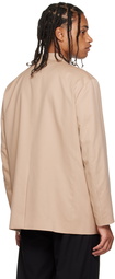 AURALEE Beige Single-Breasted Blazer