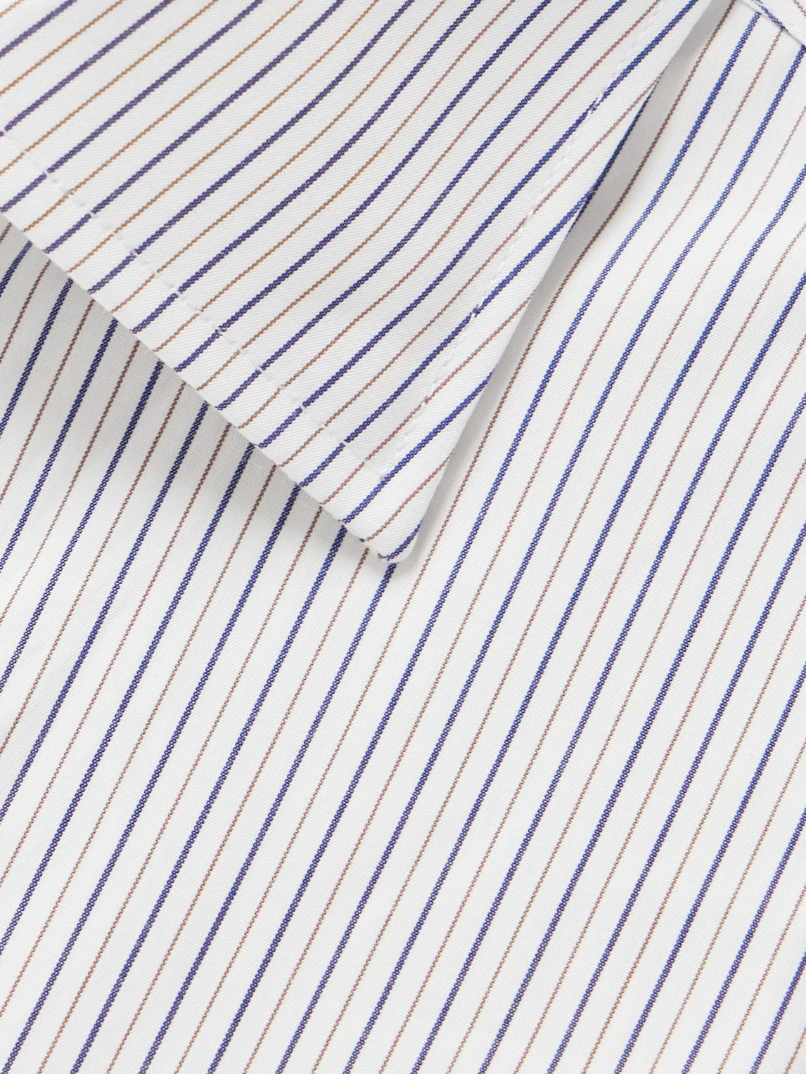 Canali - Striped Cotton-Poplin Shirt - White Canali