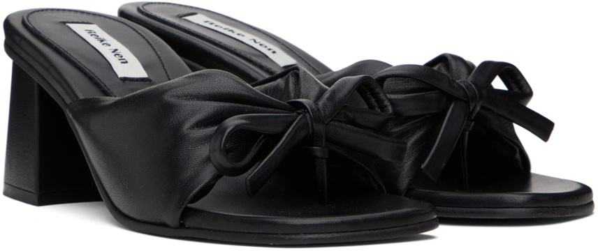 Reike Nen Black Bow Heeled Sandals