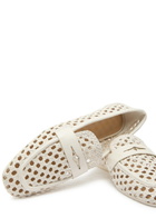 Stuart Weitzman Thea Woven Leather Loafers Tan