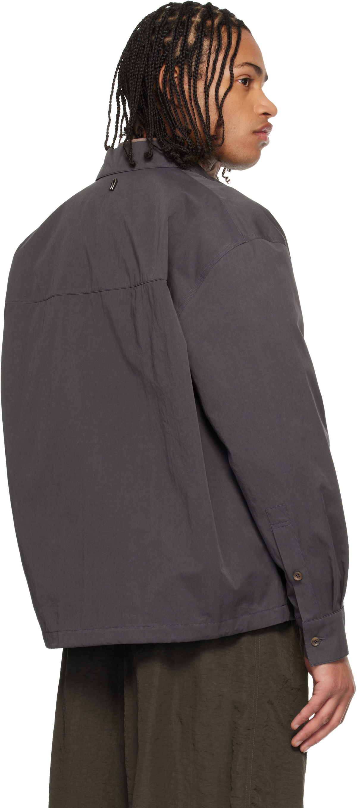LE17SEPTEMBRE Gray Zip Shirt