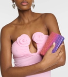 Amina Muaddi Super Amini Paloma Mini embellished clutch