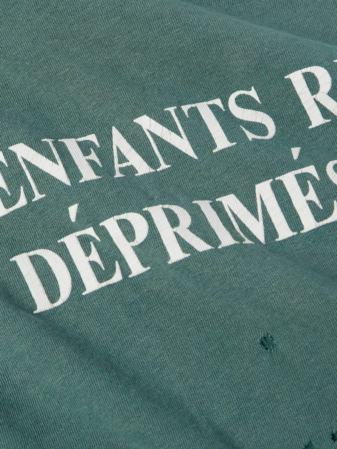 Enfants Riches Déprimés - Distressed Logo-Print Cotton-Jersey T