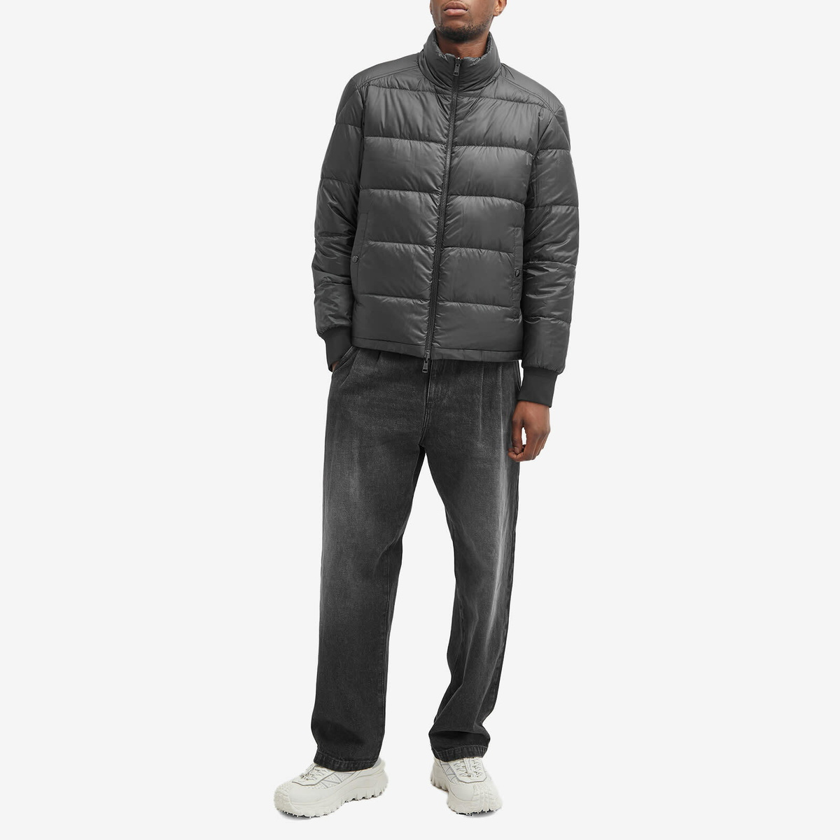 Moncler Men's Vallorch Reversible Nylon Jacket in Black Moncler
