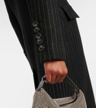 Alex Perry Pinstripe wool-blend coat