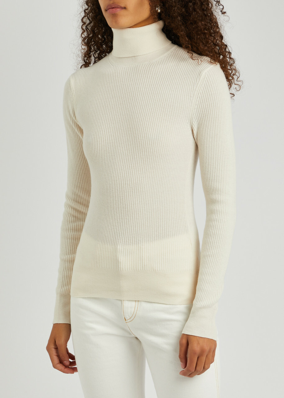 Canada Goose Georgian Roll-neck Wool Jumper White