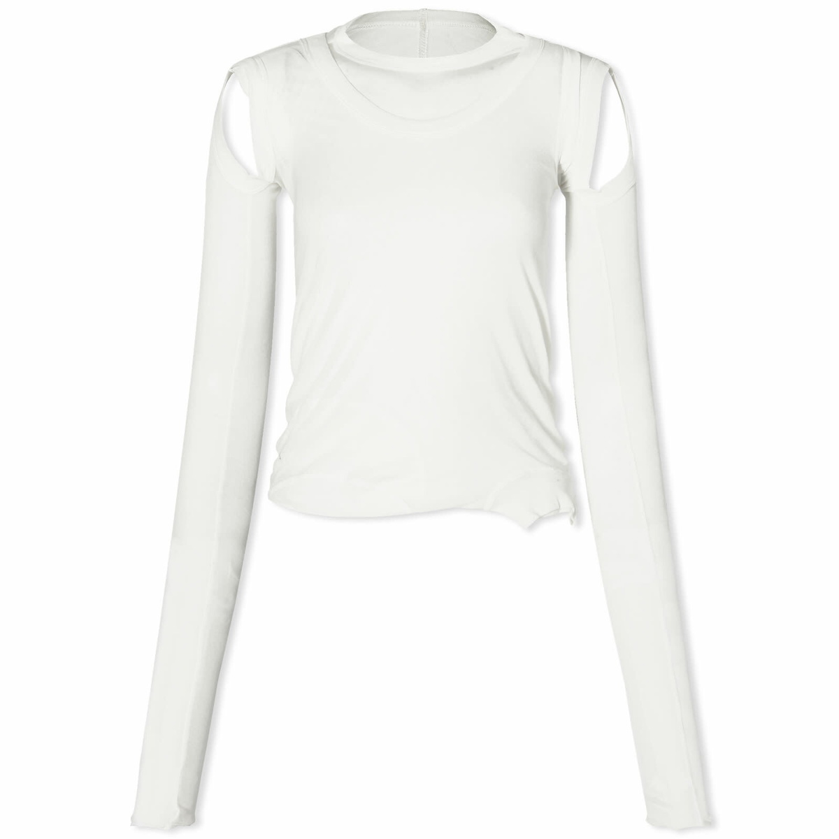 Rick Owens Women's Cropped Banana Top in Milk Rick Owens