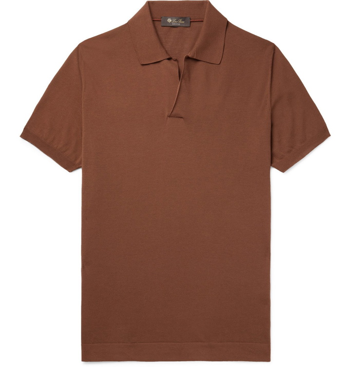 Photo: LORO PIANA - Cotton Polo Shirt - Brown