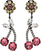 Ashley Williams Pink & Yellow Cherry Blossom Clip-On Earrings
