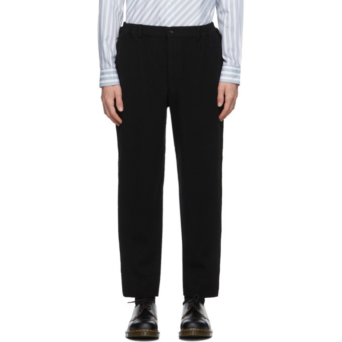 Photo: Comme des Garcons Homme Deux Black Wool Serge Thick Trousers