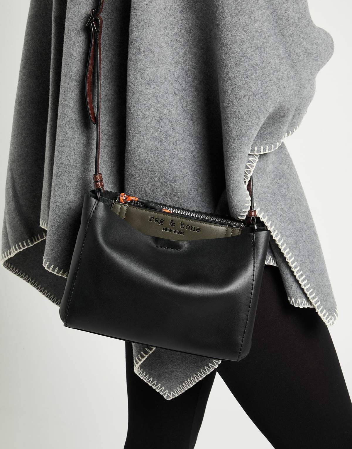 Rag & Bone Womens Cross-body bag in Black