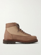 Brunello Cucinelli - Nylon-Trimmed Suede Hiking Boots - Brown