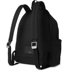 SAINT LAURENT - Leather-Trimmed Canvas Backpack - Black