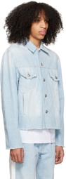 BLUEMARBLE Blue & White Frayed Denim Jacket