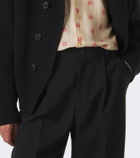 Dries Van Noten Pleated wool wide-leg pants