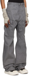 Rick Owens DRKSHDW Gray Geth Denim Cargo Pants