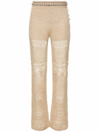 RABANNE Crochet High Waisted Straight Pants