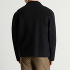 Percival Men's Double Faced Wool Overshirt in Navy