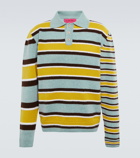 The Elder Statesman - Striped cashmere fleece polo sweater