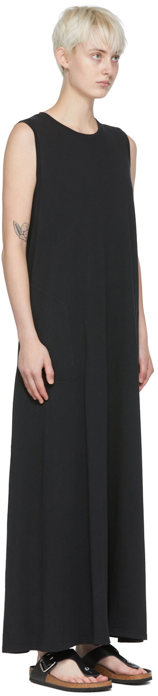 Raquel Allegra Black Cotton Maxi Dress