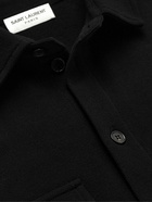 SAINT LAURENT - Cotton-Piqué Shirt - Black