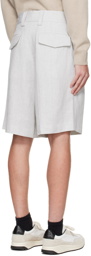 Margaret Howell Off-White Linen Shorts
