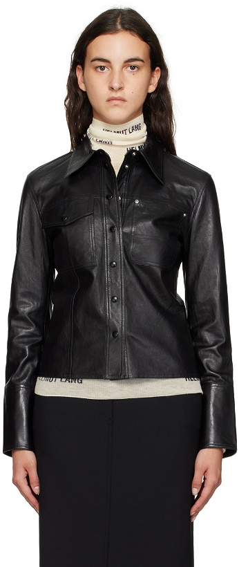 Photo: Helmut Lang Black Shirt Leather Jacket