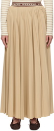 Weekend Max Mara Tan Bleu Maxi Skirt