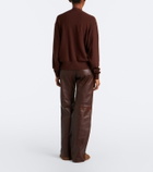 Lemaire Leather straight pants