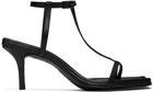 Juun.J Black Leather Heeled Sandals