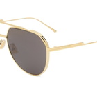 Bottega Veneta Eyewear Bottega Veneta BV1465S Sunglasses in Gold/Grey 