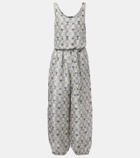 Loro Piana Nadia printed silk shantung jumpsuit