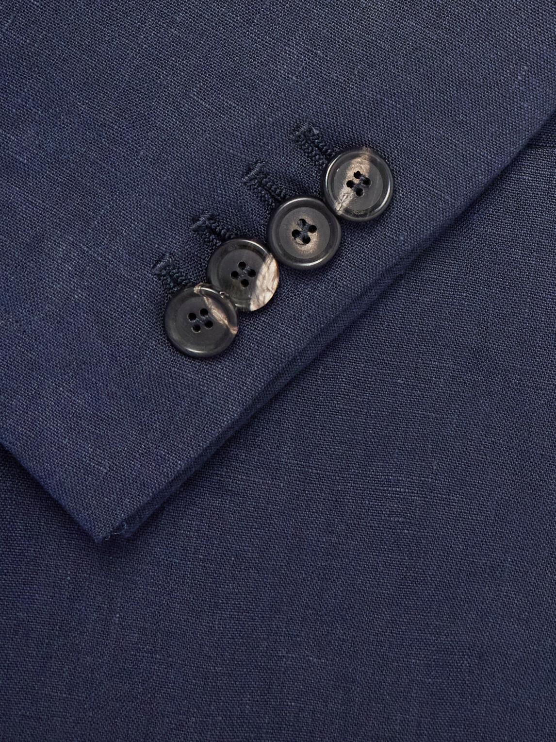 De Petrillo - Linen Single-Breasted Blazer - Blue