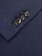 De Petrillo - Linen Single-Breasted Blazer - Blue