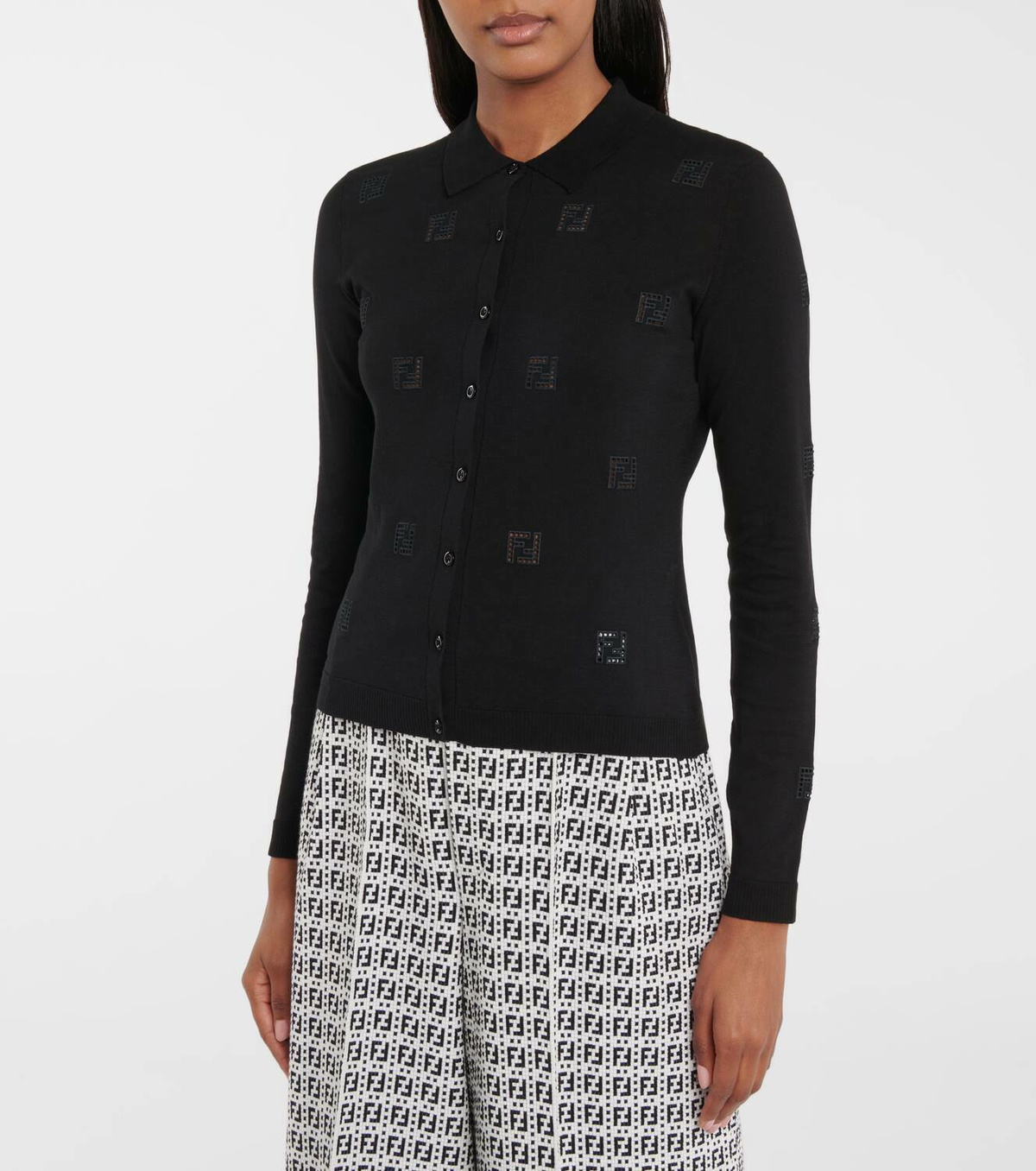 Fendi FF cotton cardigan