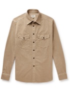 Dunhill - Garment-Dyed Cotton-Blend Twill Western Shirt - Neutrals
