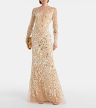 Elie Saab Atom sequined embroidered tulle gown