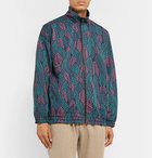 Remi Relief - Jacquard-Knit Zip-Up Sweatshirt - Blue