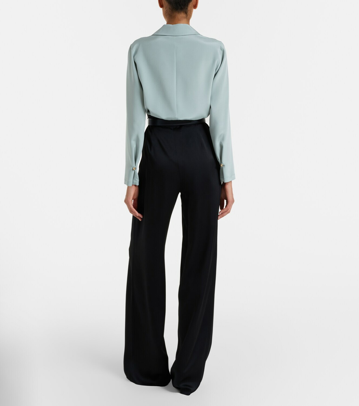 Max Mara Crêpe satin wide-leg pants