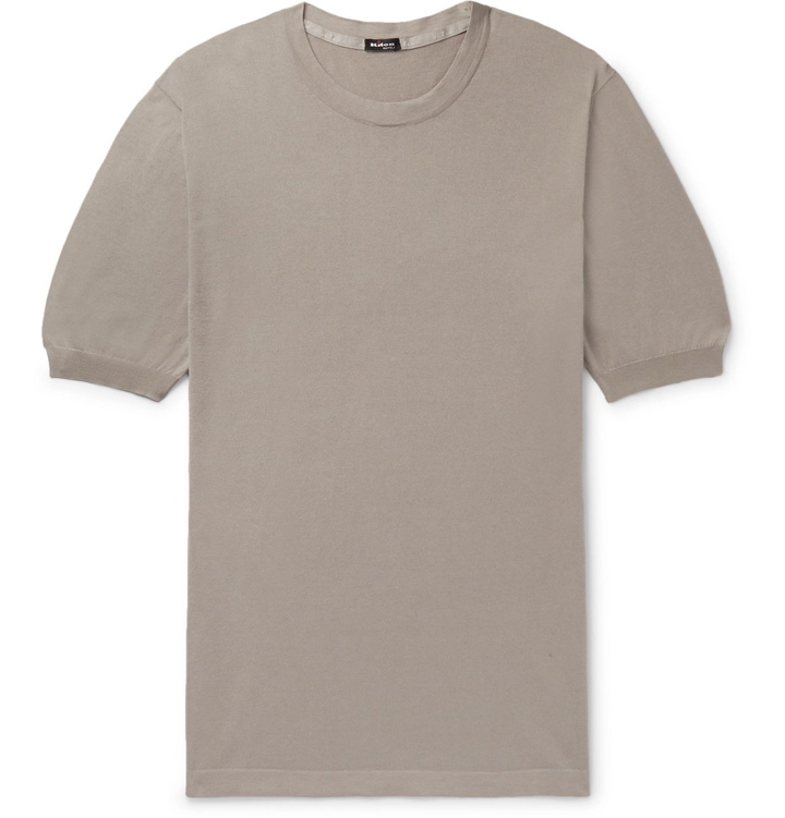 Photo: Kiton - Slim-Fit Cotton T-Shirt - Gray