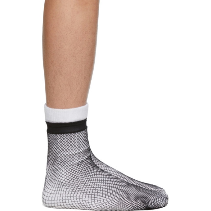 Photo: Random Identities White and Black Fishnet Socks