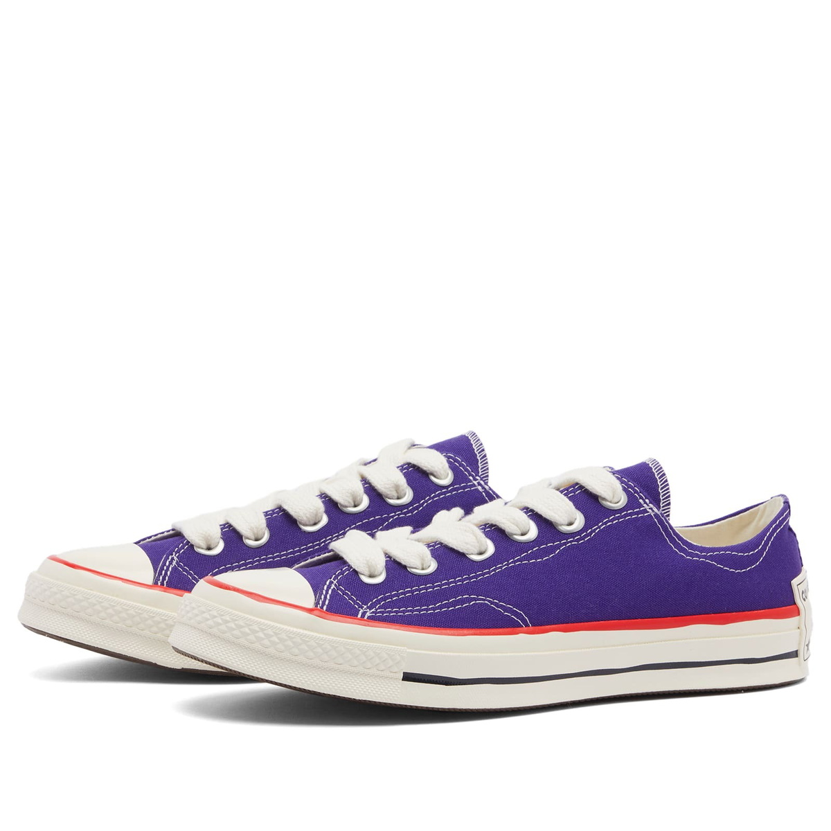 Converse Chuck 70 Sketch Ox Sneakers in Court Purple/Egret/Red