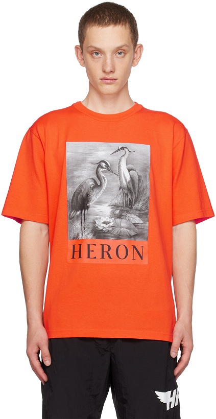 Photo: Heron Preston Orange 'Heron' T-Shirt