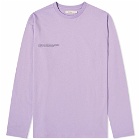 Pangaia Long Sleeve Organic Cotton T-Shirt in Orchid Purple